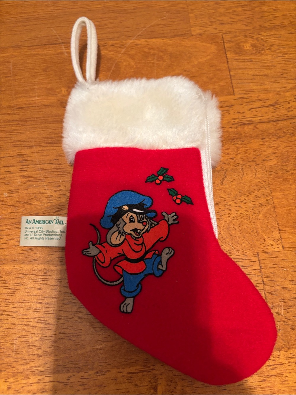 An American Tail FIEVEL Goes West Christmas Stockings 1986 Sears McDonalds